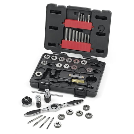 Gearwrench 40-Piece Fract. SAE Ratcheting Tap and Die Set KDS3885